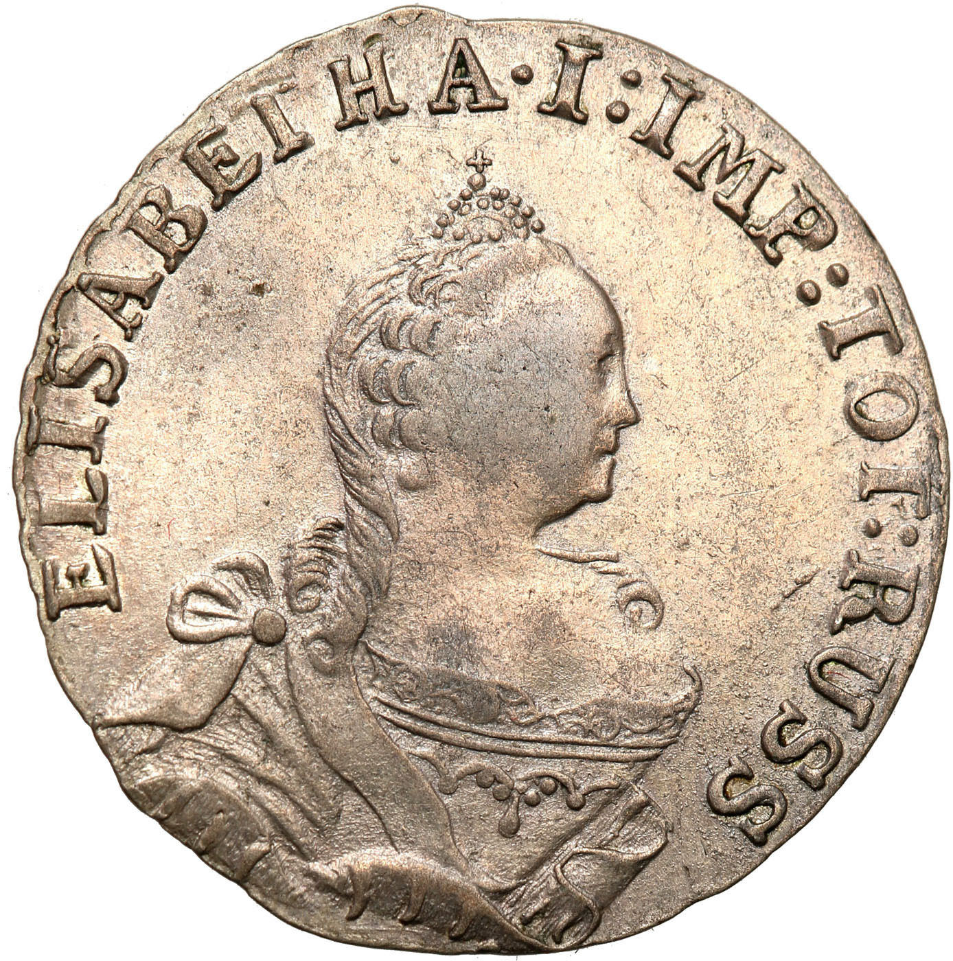 Rosja/Prusy. Elżbieta. Szóstak (6 groszy) 1761, Królewiec - PIĘKNY